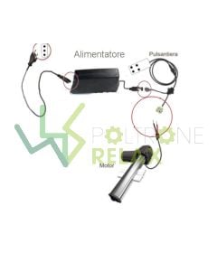 Kit telecomando e alimentatore universale per poltrone con singolo motore.
