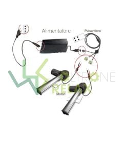 Kit telecomando e alimentatore universale per poltrone con due motori.